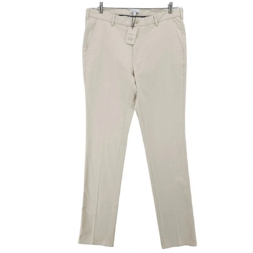 NWT Peter Millar Pants Sz 40 Crown Pilot Twill Flat Front Trouser Chinos Stone